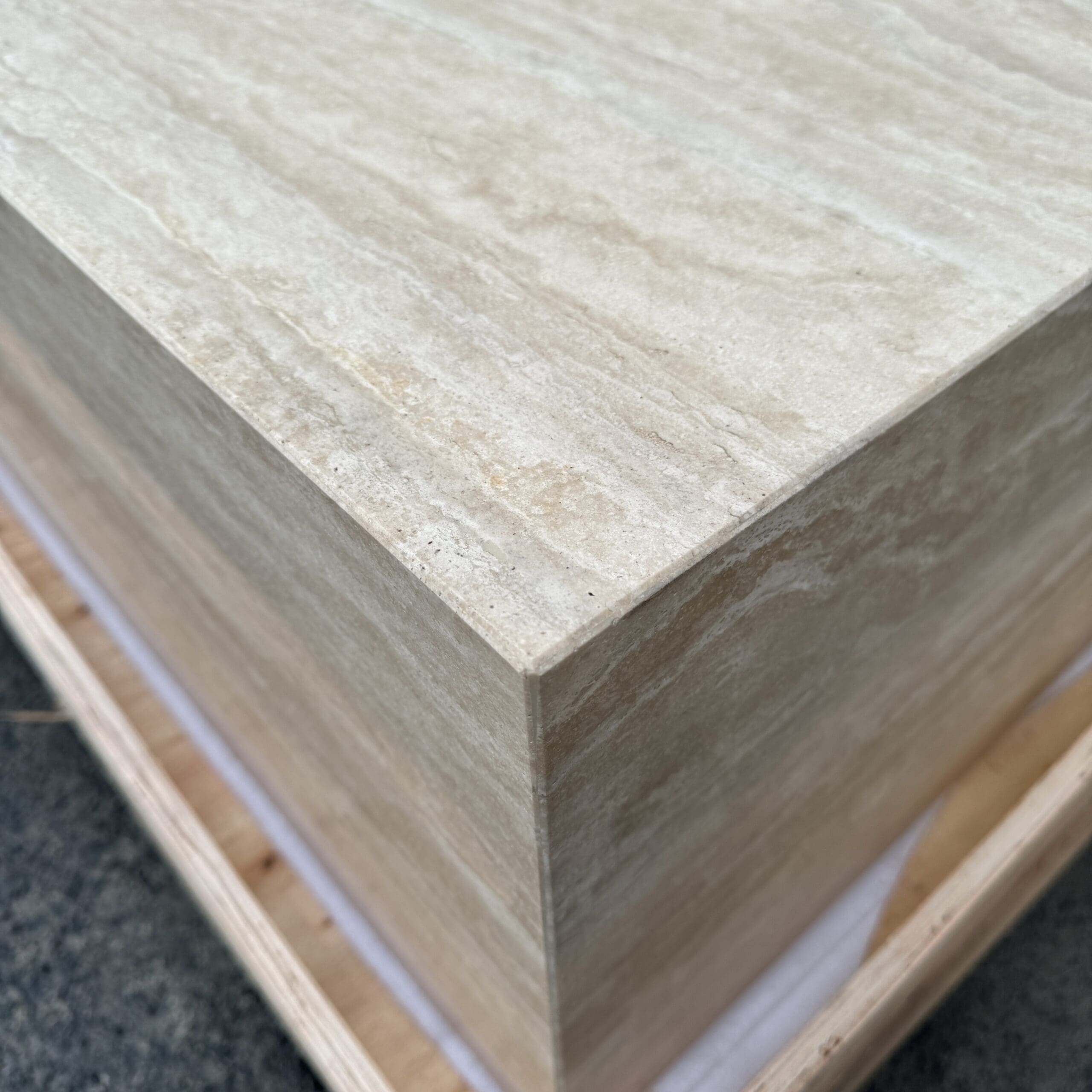 Block Coffee Table Vein Cut Travertine Large 6