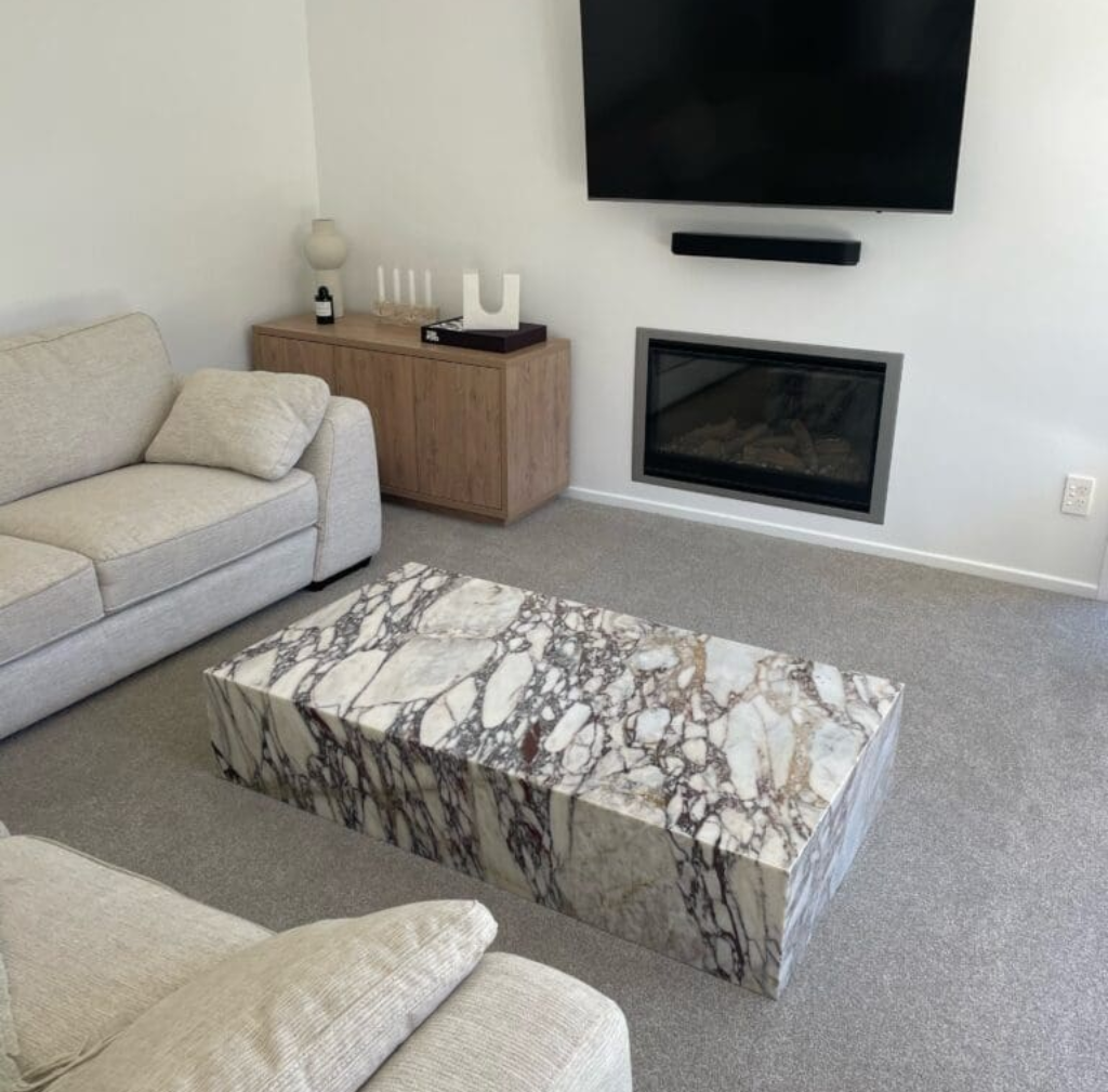 Block Coffee Table Viola Calacatta Marble 2