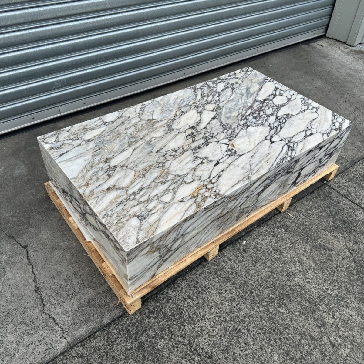 Block Coffee Table Viola Calacatta Marble 3
