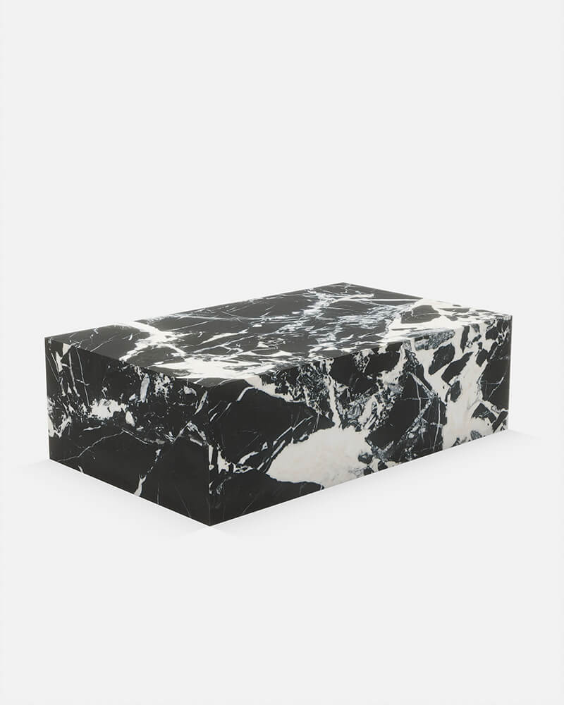 Grand Antique Marble Rectangle Plinth Coffee Table 3