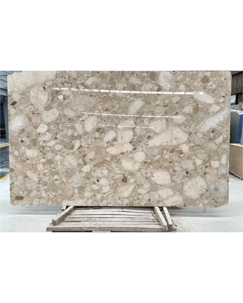 Kunis Breccia Marble Rectangle Plinth Coffee Table 5