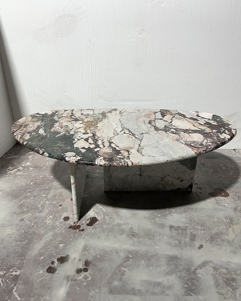 Les Quatre Saisons Marble Organic Egg Shape Coffee Table 3