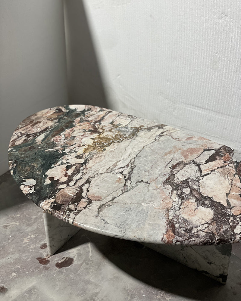 Les Quatre Saisons Marble Organic Egg Shape Coffee Table 4