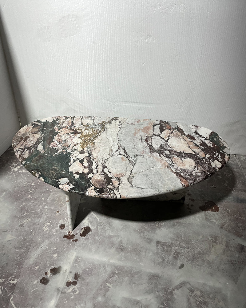 Les Quatre Saisons Marble Organic Egg Shape Coffee Table 5