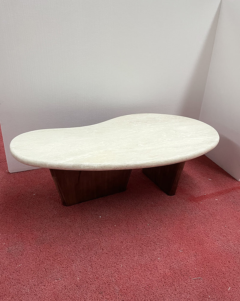 Mango Shaped Travertine Coffee Table 5