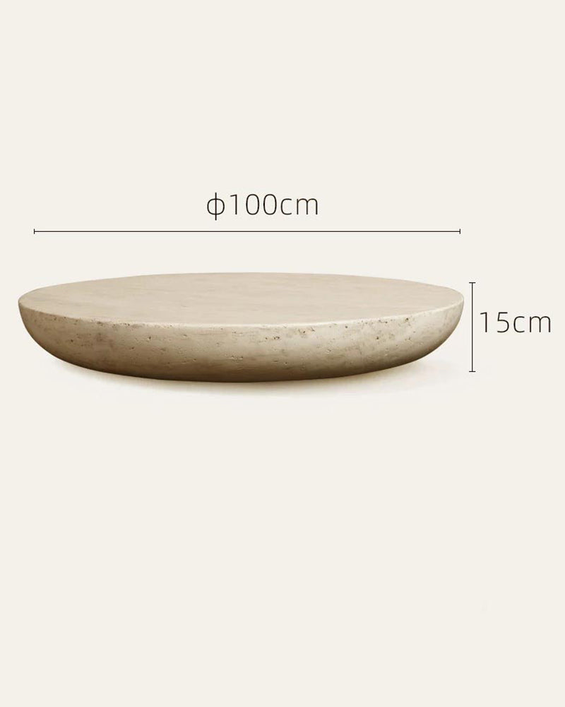 Natural Beige Travertine Creative Block Table 7