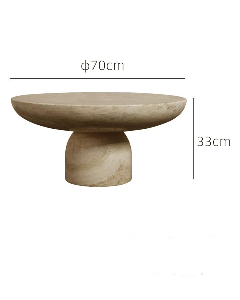 Natural Beige Travertine Creative Block Table 8