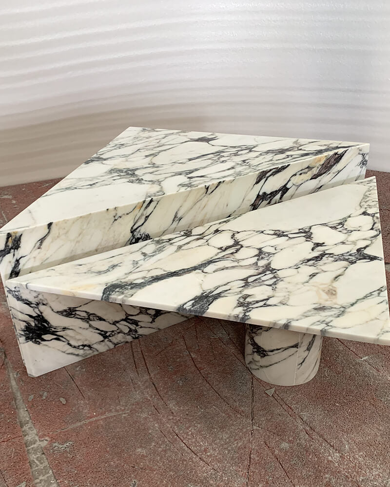 Natural Marble Calacatta Viola Triangle Coffee Table 2pcs 5