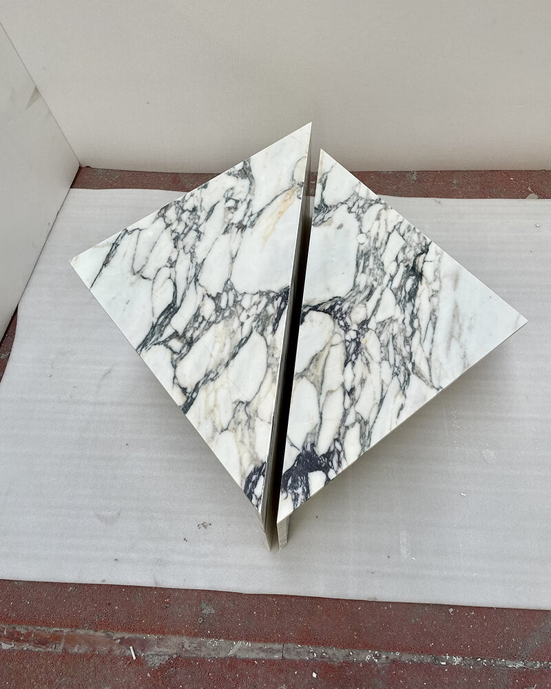 Natural Marble Calacatta Viola Triangle Coffee Table 2pcs 8