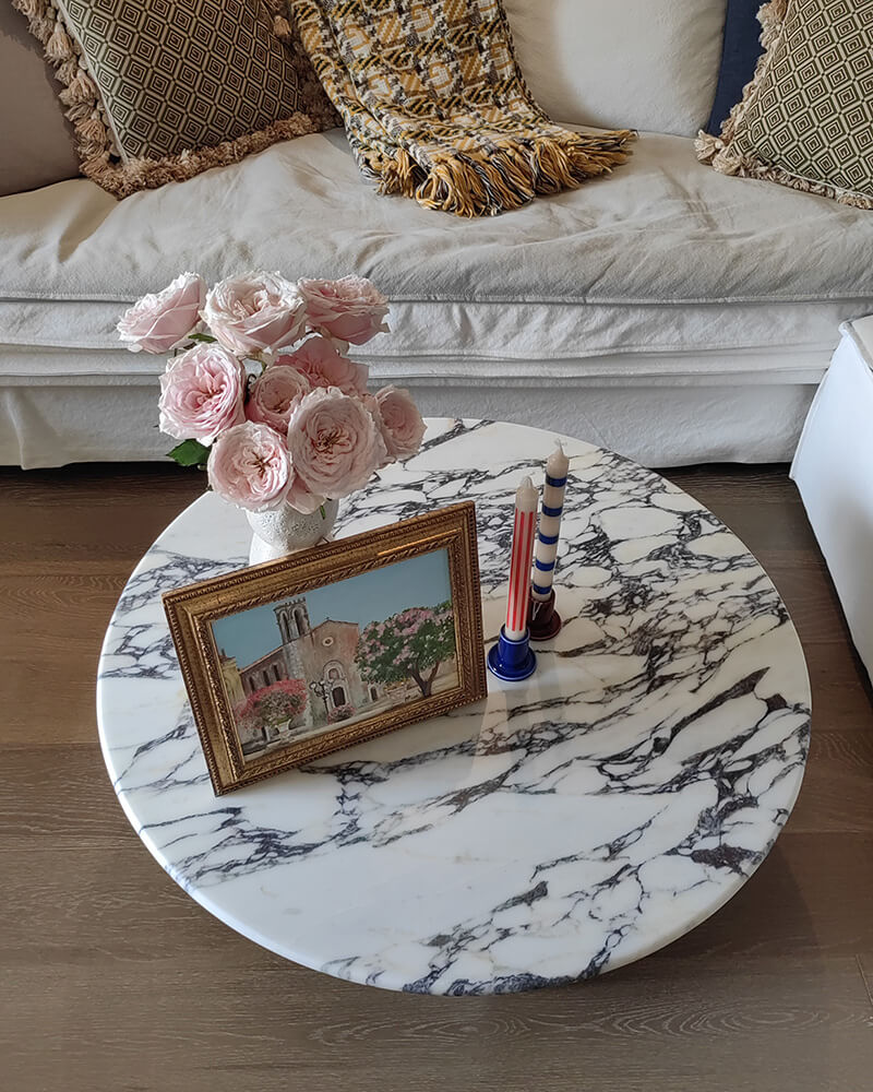 Natural Marble Round Coffee Table 8