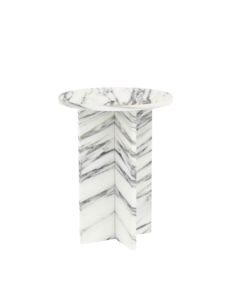 Natural Marble Round Coffee Table Set 8
