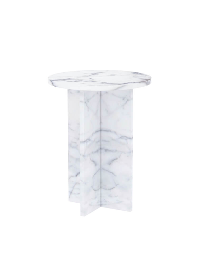 Natural Marble Round Coffee Table Set 9