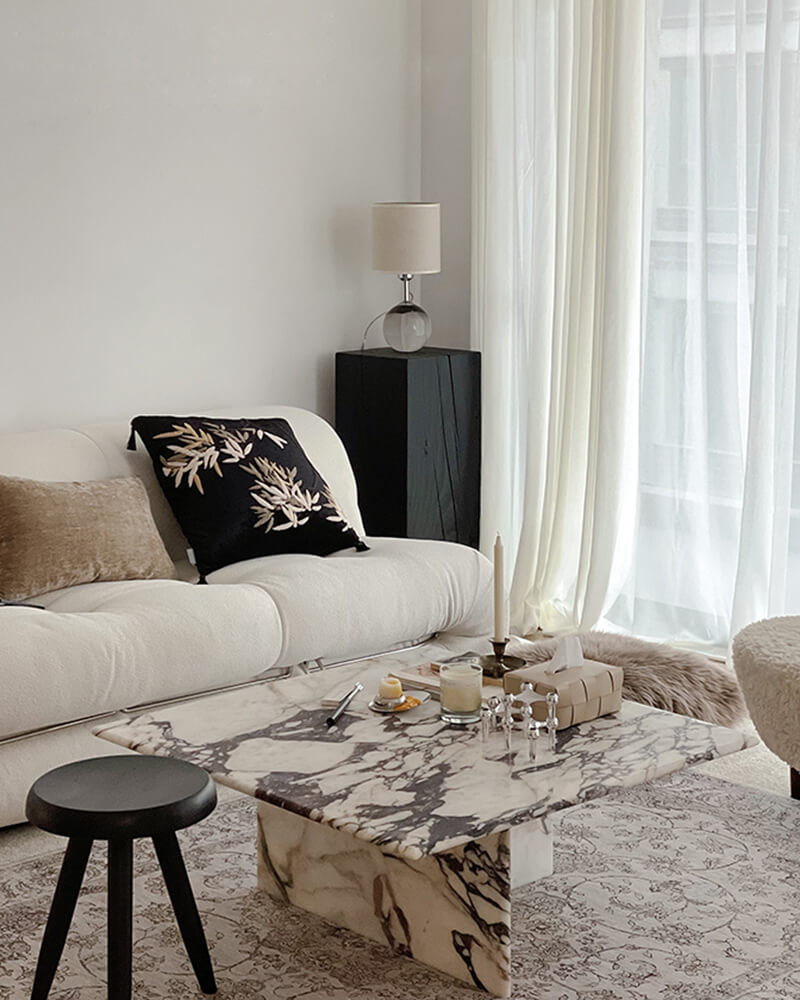 Natural Marble Square Coffee Table 4