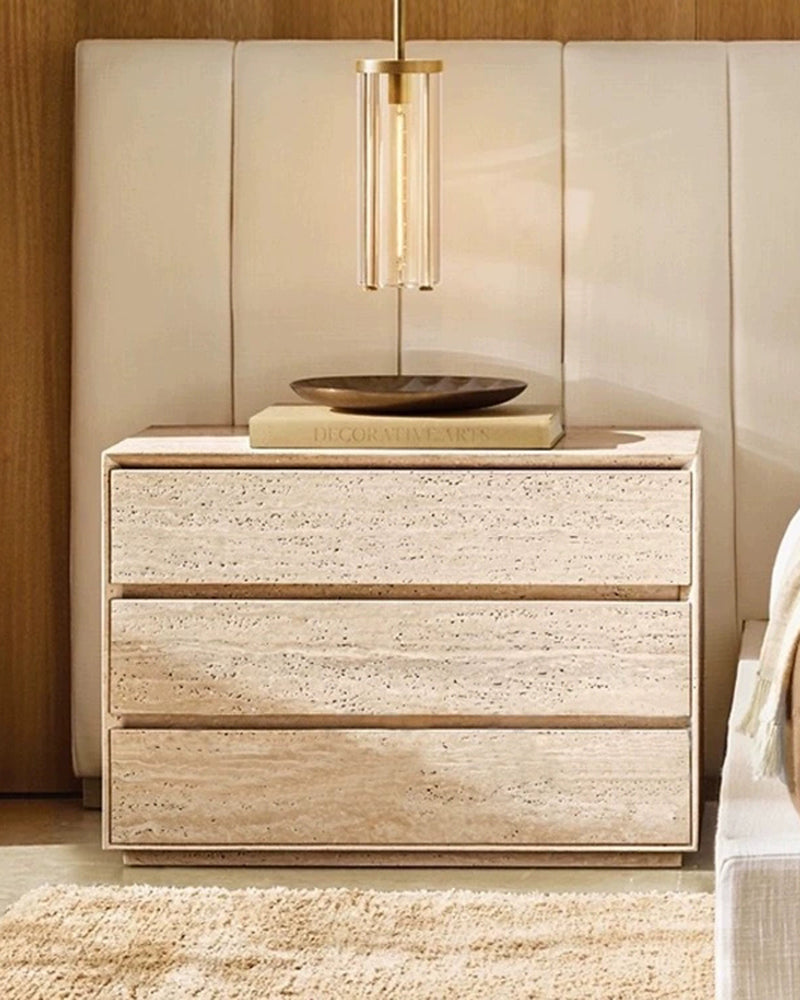 Natural Beige Travertine Multi Layer Storage Cabinet 2