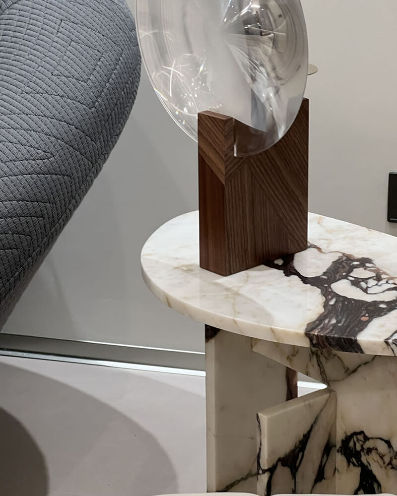 Natural Marble Calacatta Viola Organic Egg Side Table 4
