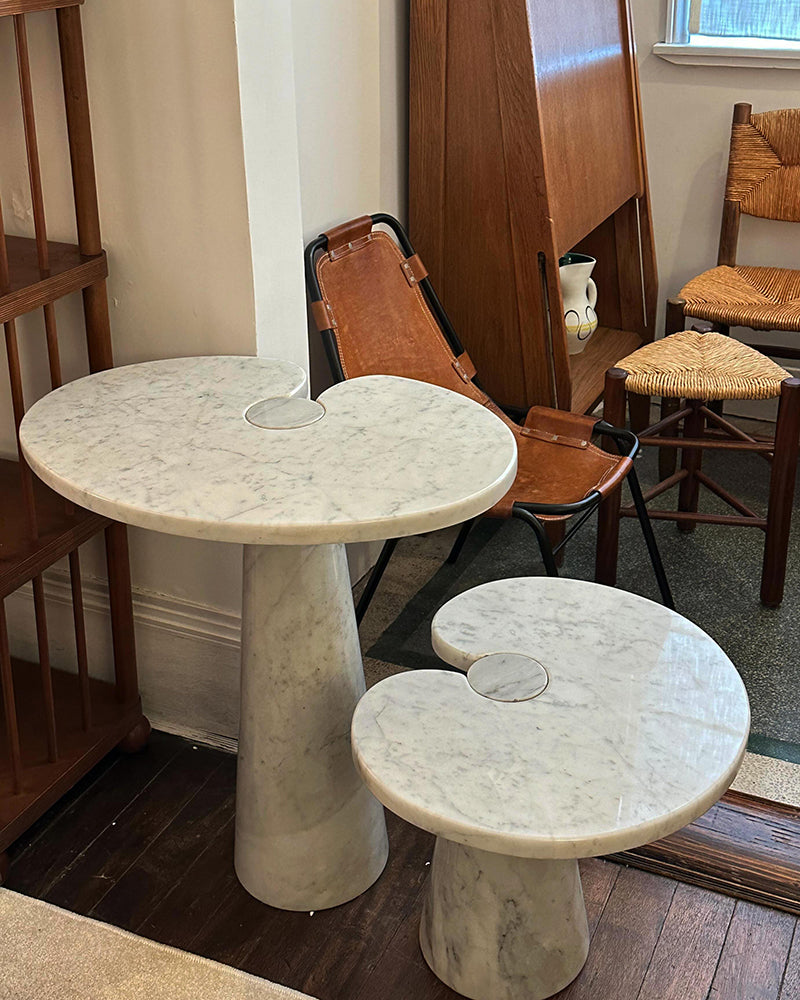 Natural Marble Carrara Eros Side Table 2