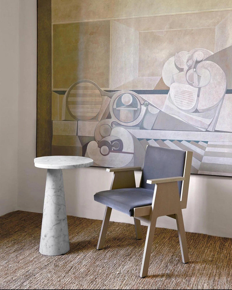 Natural Marble Carrara Eros Side Table 4