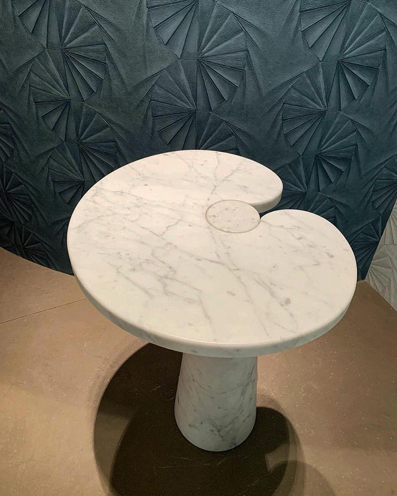 Natural Marble Carrara Eros Side Table 6