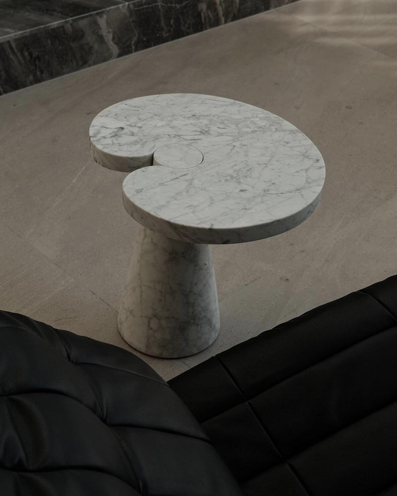 Natural Marble Carrara Eros Side Table 7