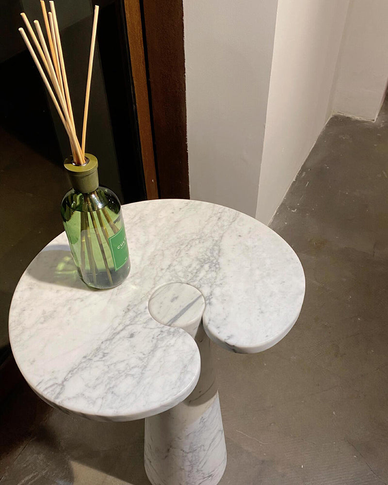 Natural Marble Carrara Eros Side Table 9