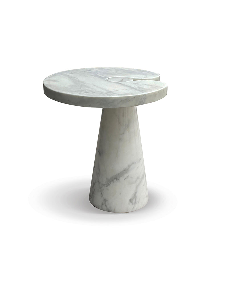 Natural Marble Carrara Eros Side Table 13