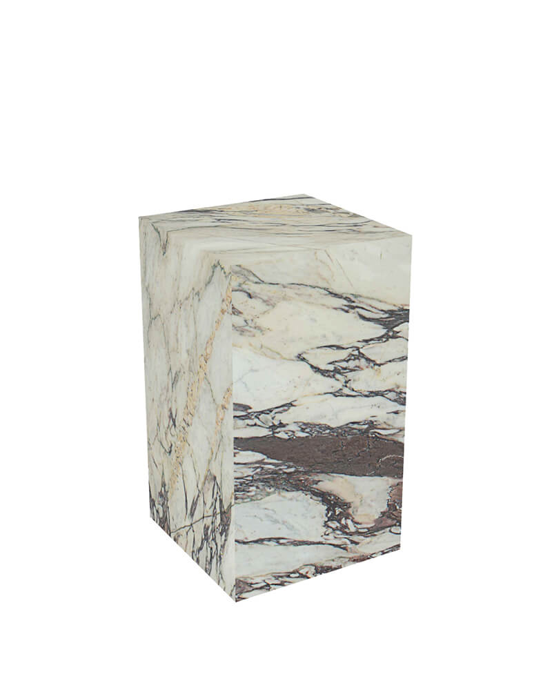 Natural Marble Plinth Tall Side Table 3