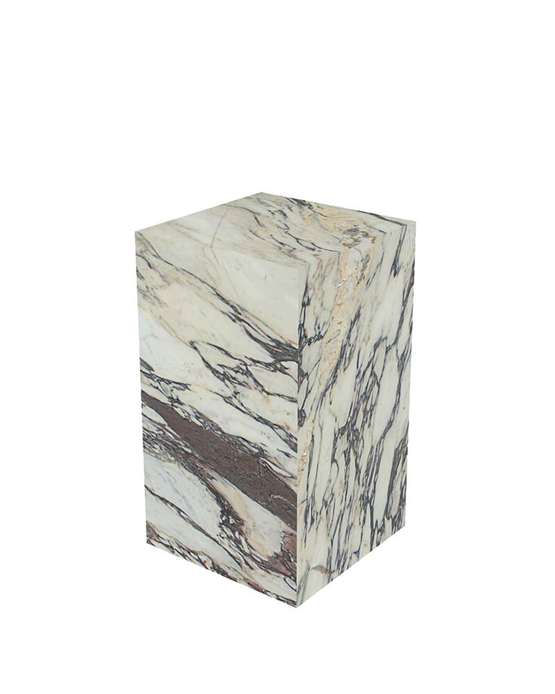 Natural Marble Plinth Tall Side Table 4