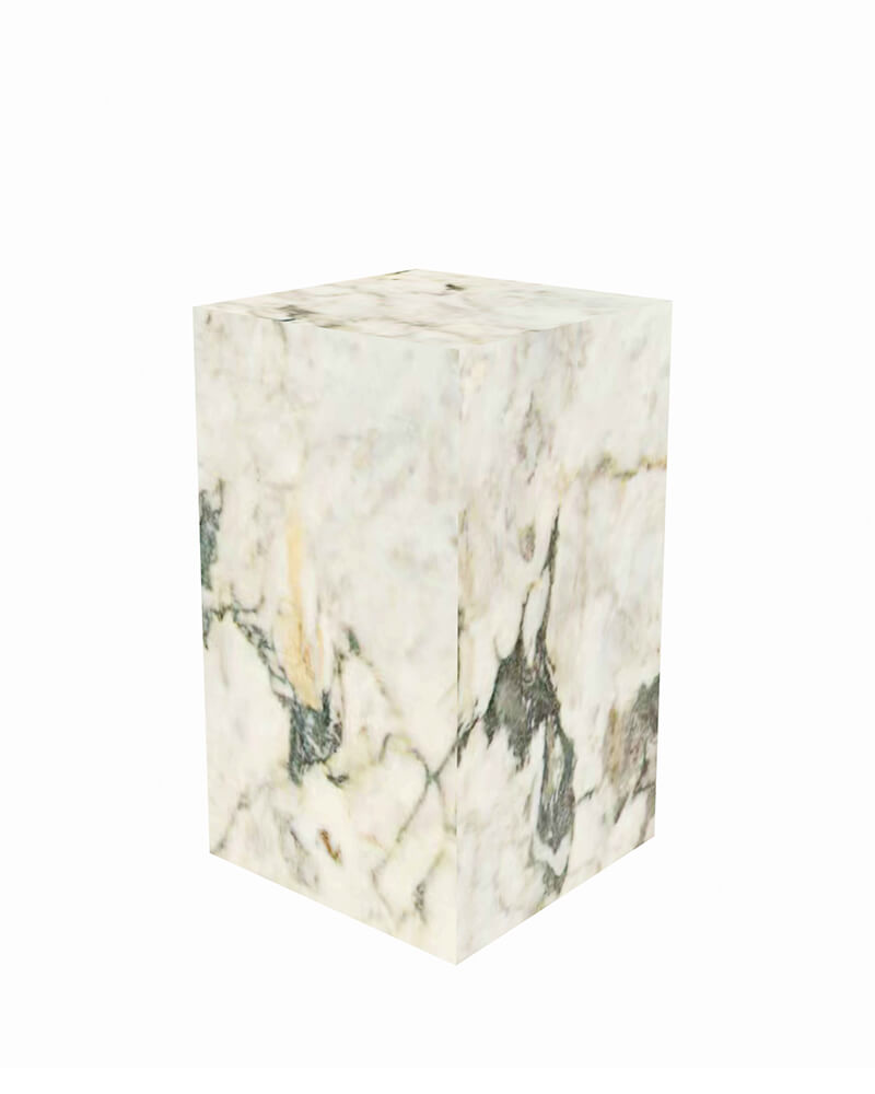 Natural Marble Plinth Tall Side Table 7