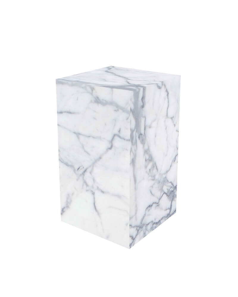 Natural Marble Plinth Tall Side Table 9