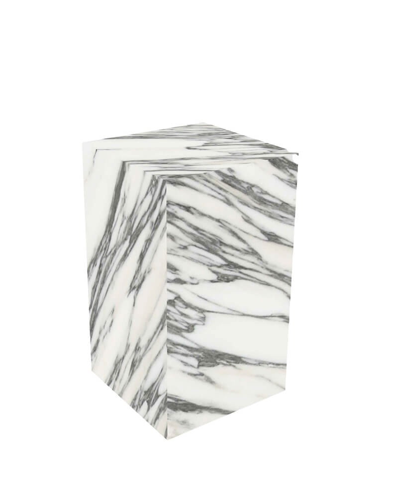 Natural Marble Plinth Tall Side Table 13