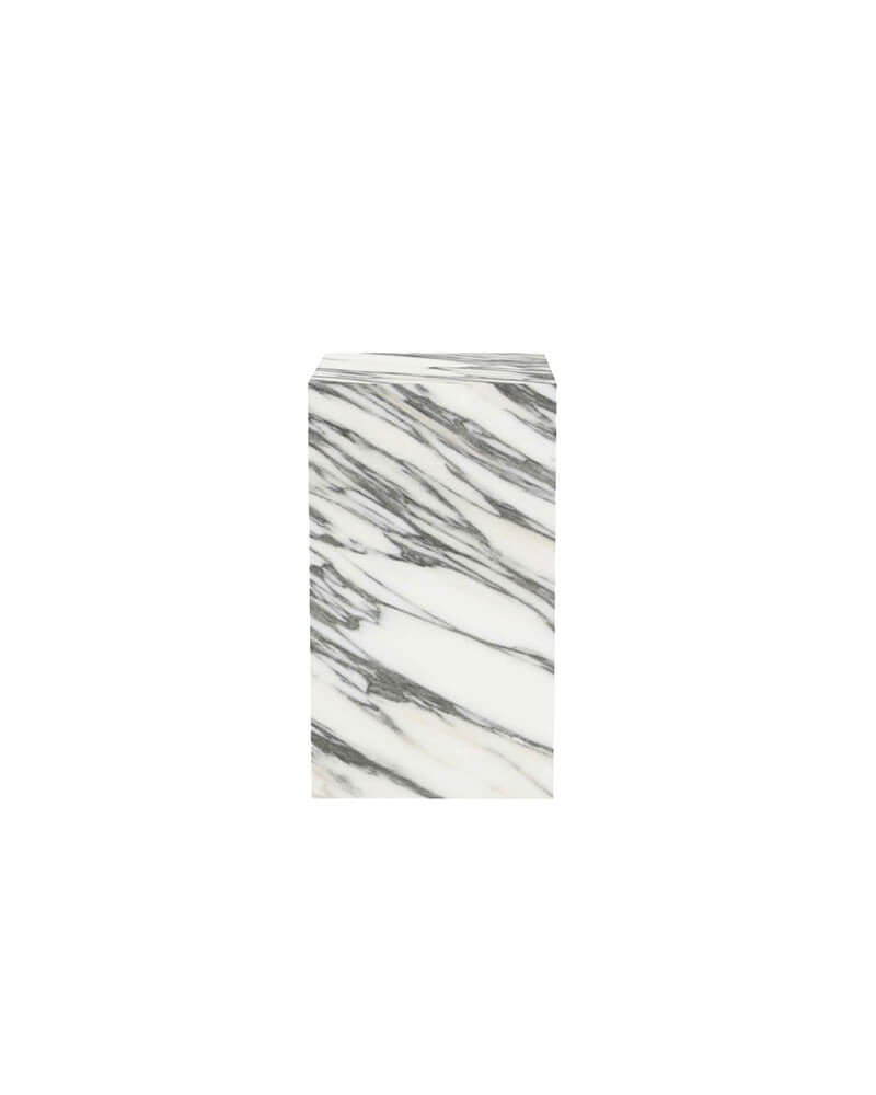 Natural Marble Plinth Tall Side Table 14