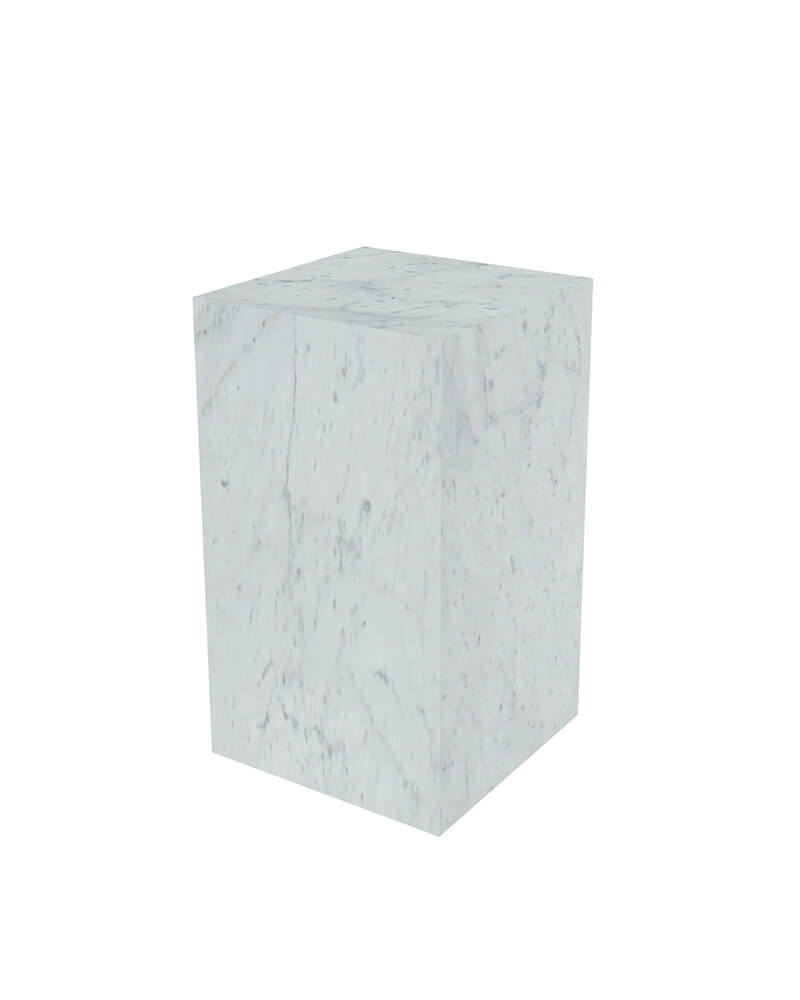 Natural Marble Plinth Tall Side Table 15