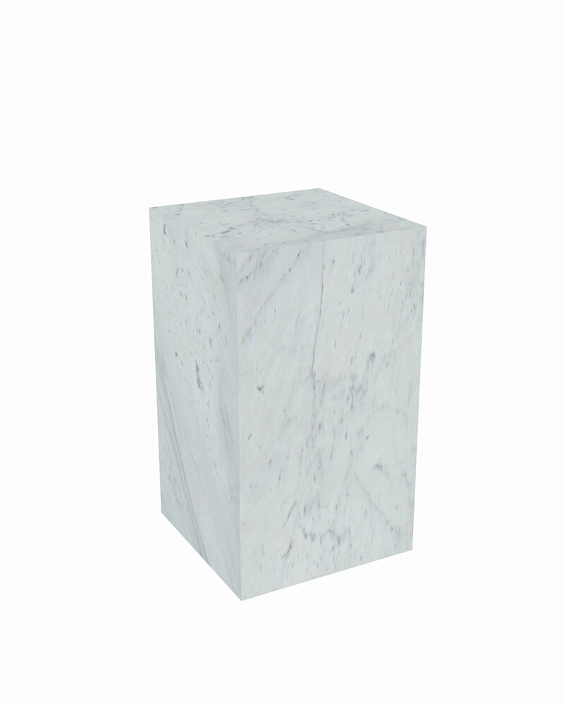 Natural Marble Plinth Tall Side Table 16