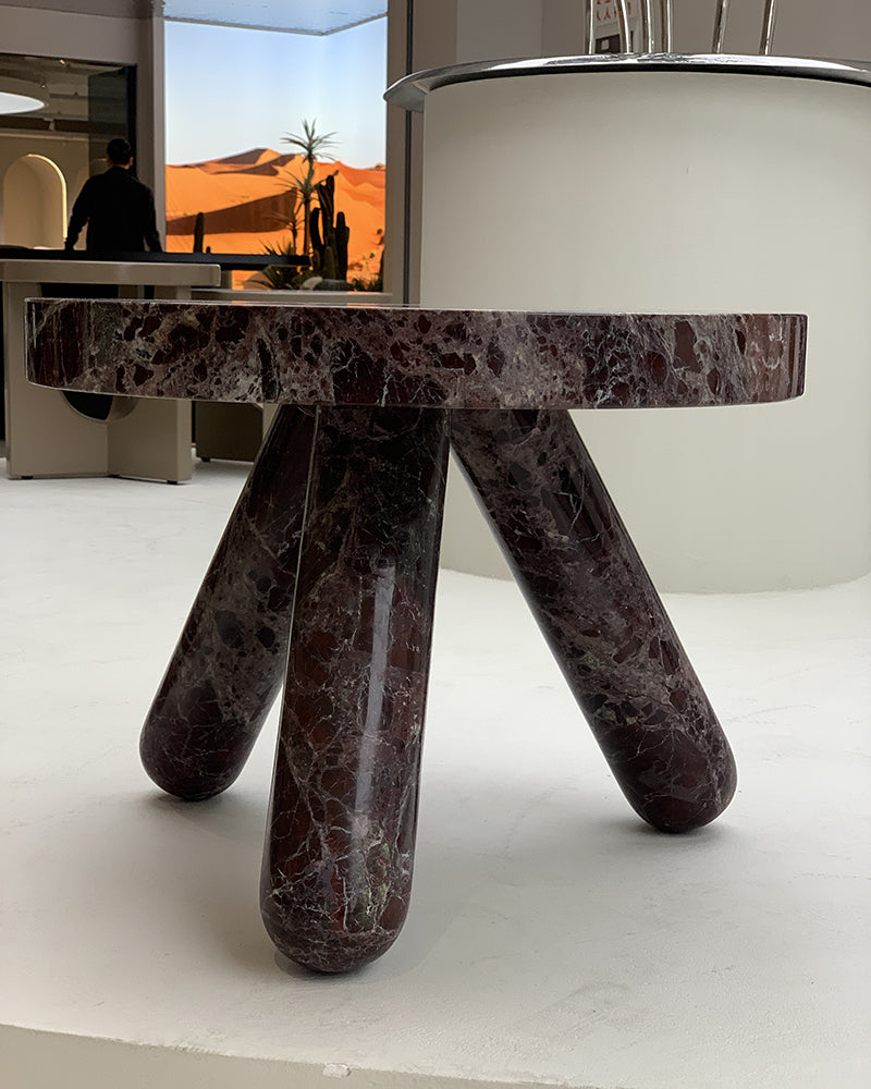 Natural Rosso Levantine Claw Side Table 6