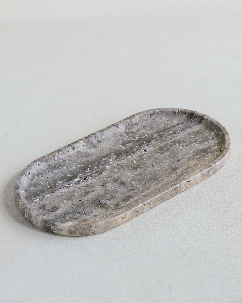 Silver Travertine Marble Tray 3