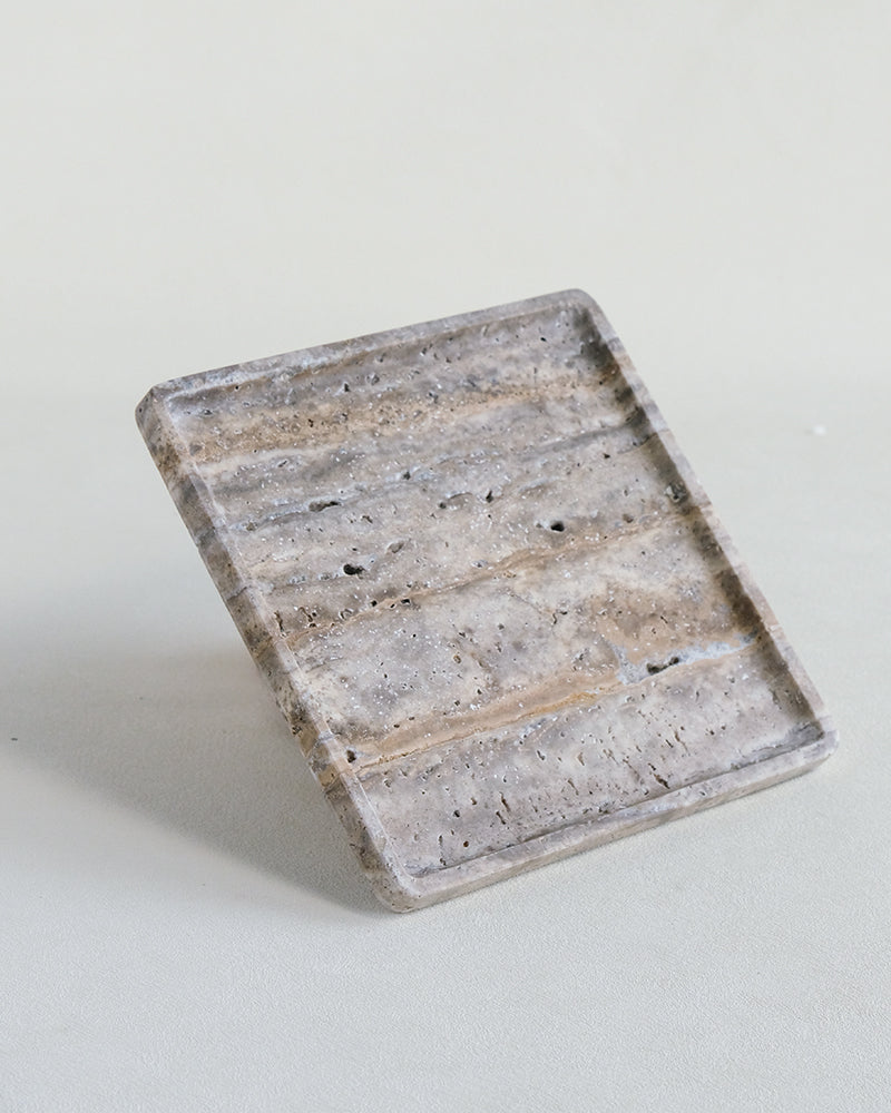 Silver Travertine Marble Tray 4
