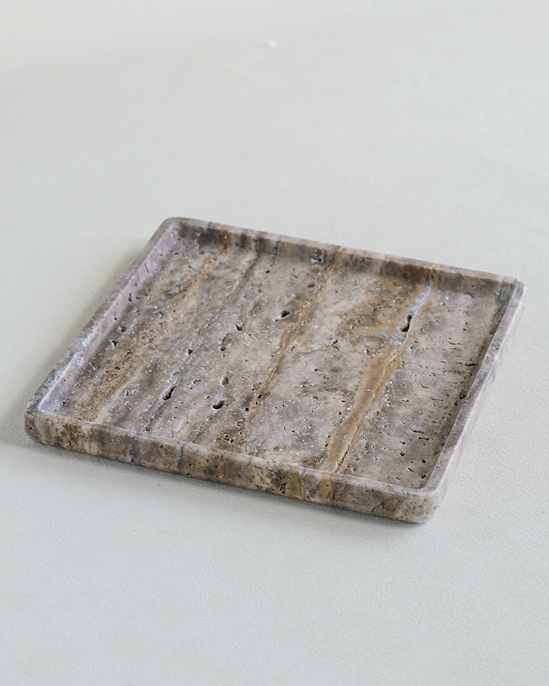 Silver Travertine Marble Tray 6