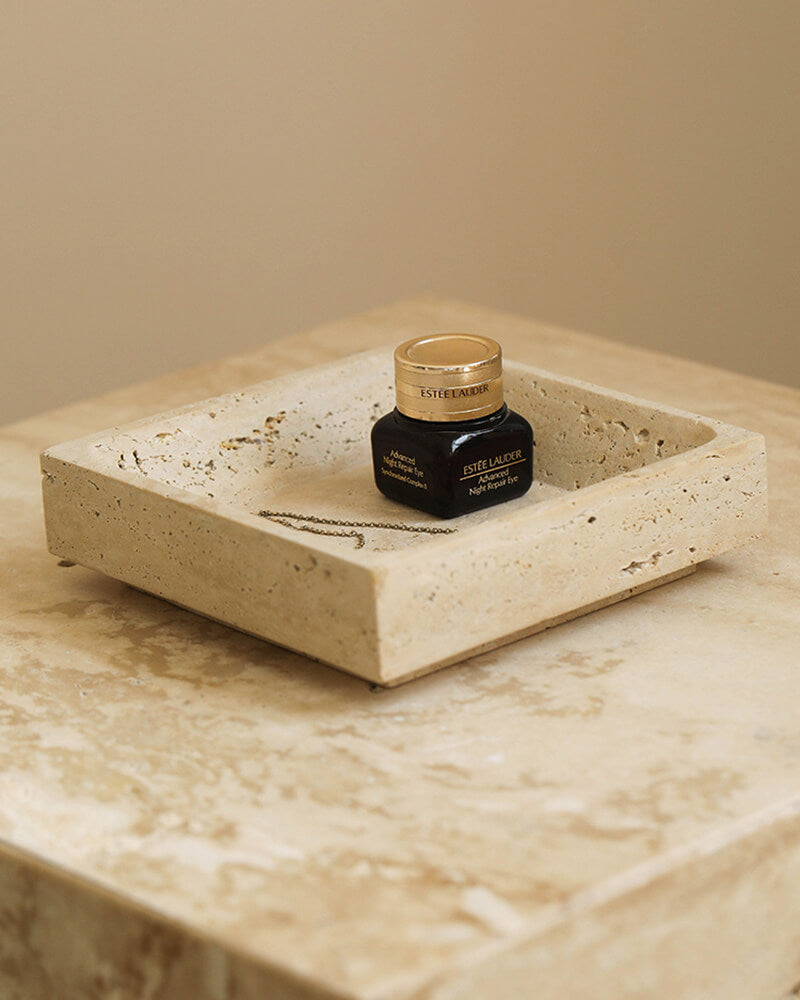 Travertine Square Storage Tray 3