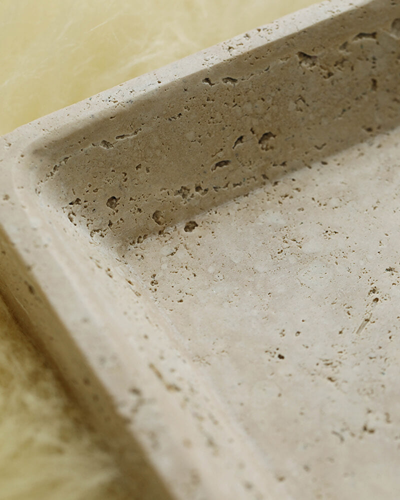 Travertine Square Storage Tray 5