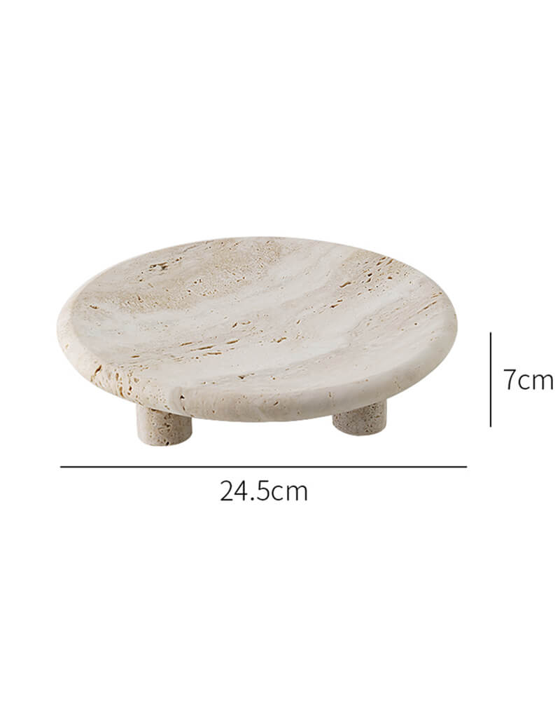 White Travertine Tripod Base Storage 4