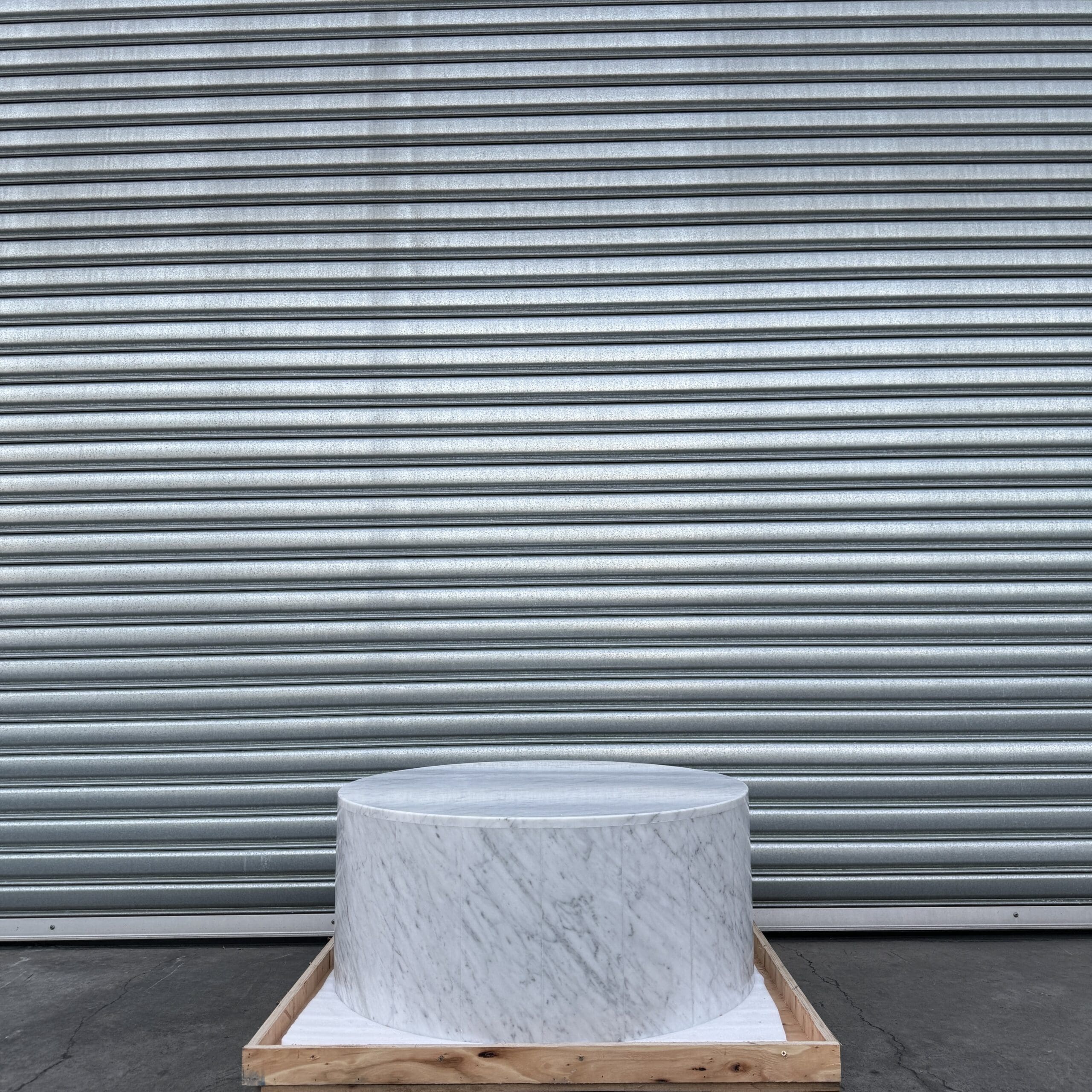 Rounded Coffee Table Carrara Marble 2