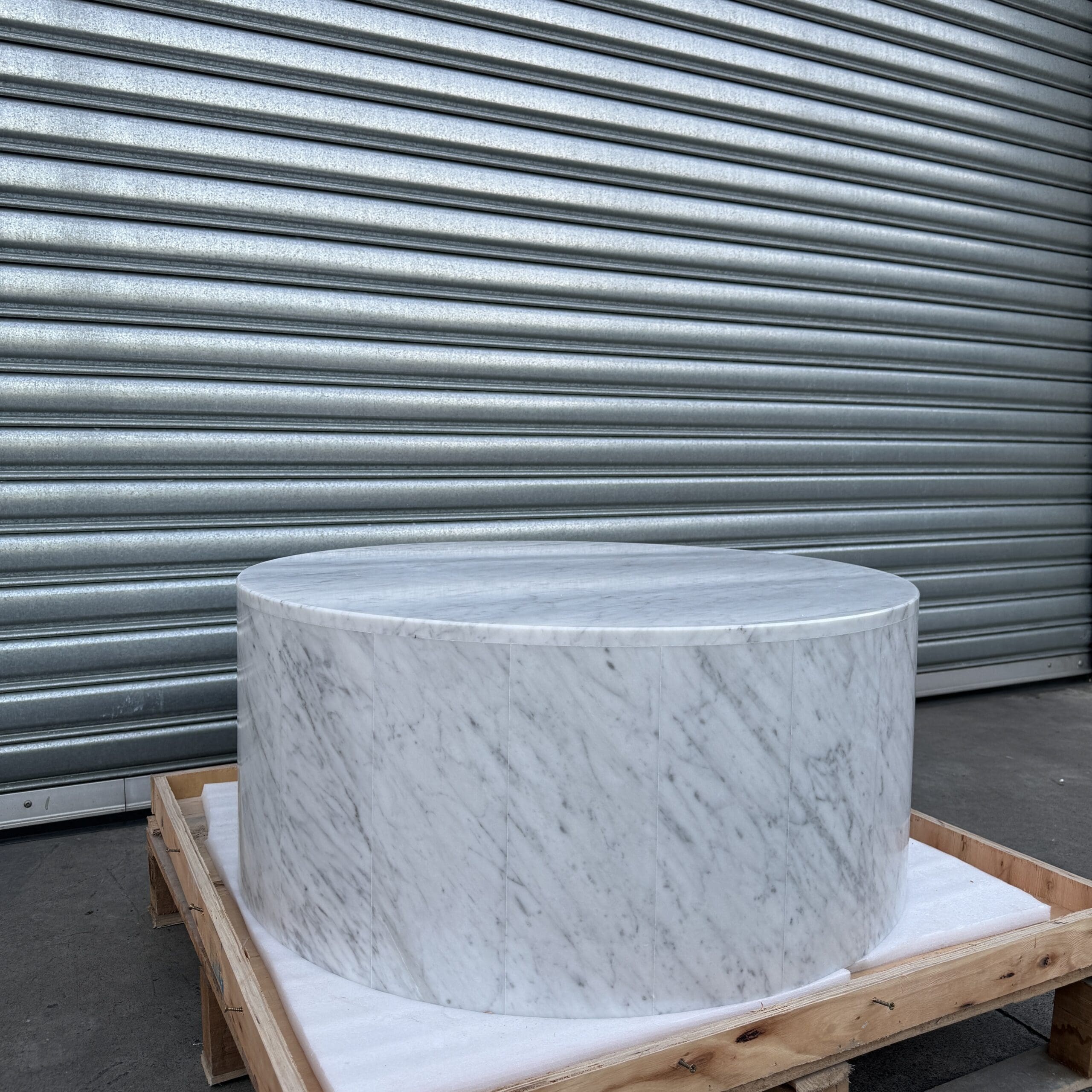 Rounded Coffee Table Carrara Marble 4