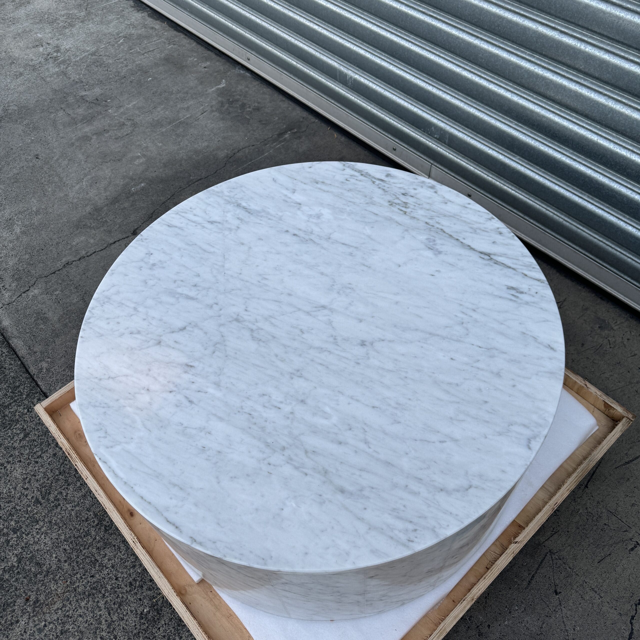 Rounded Coffee Table Carrara Marble 5