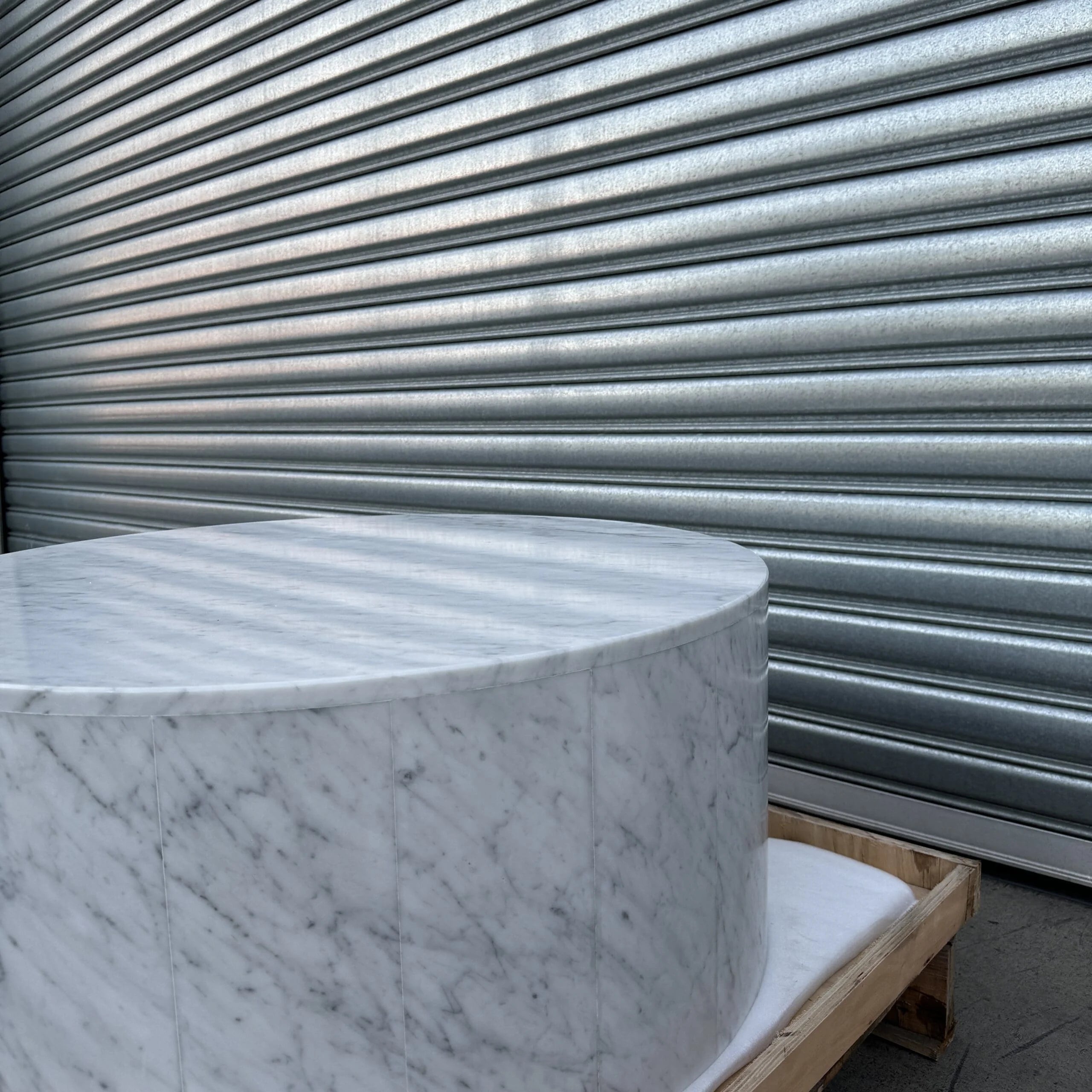 Rounded Coffee Table Carrara Marble 6