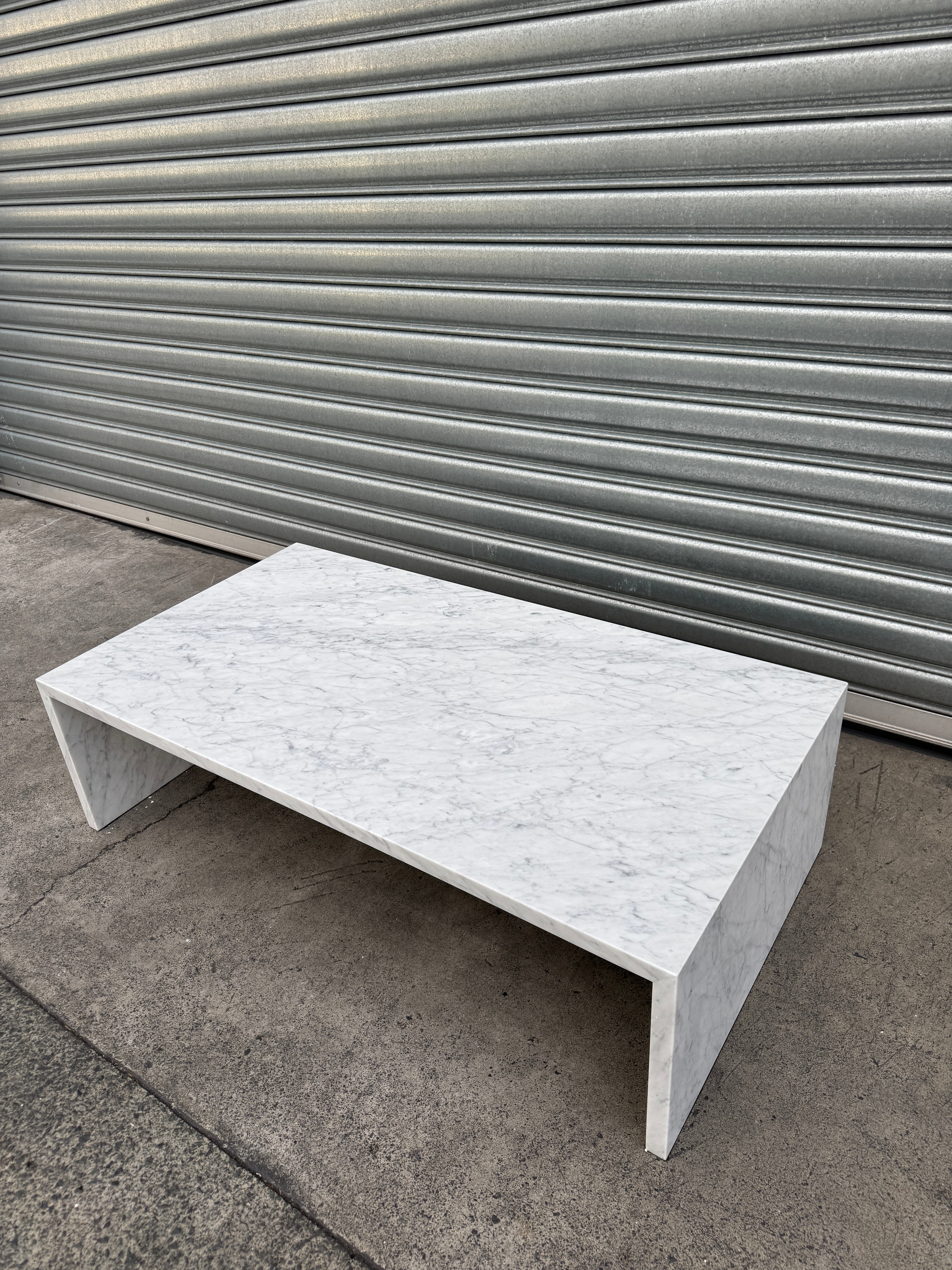 Waterfall Coffee Table Carrara Marble 3