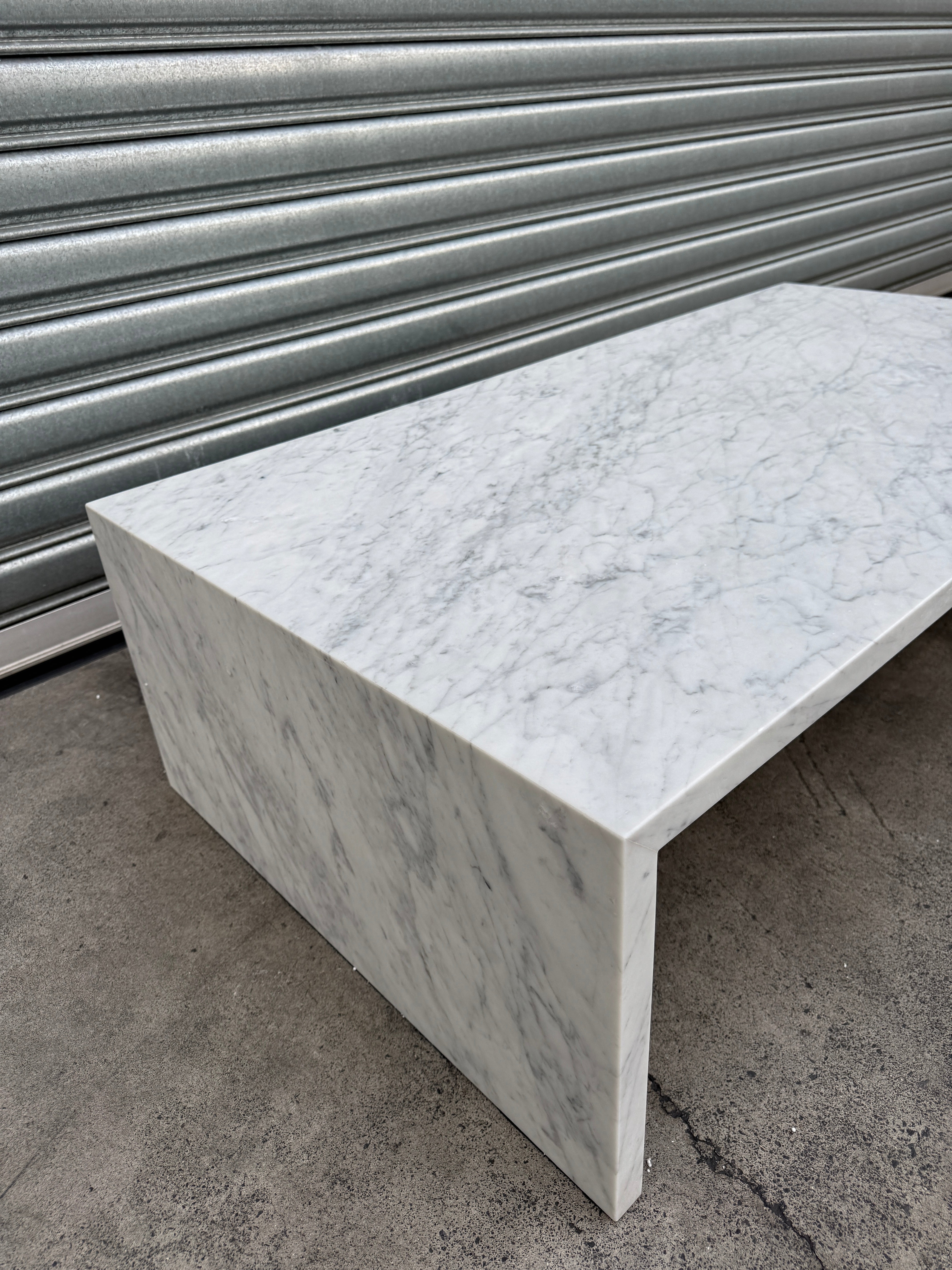 Waterfall Coffee Table Carrara Marble 5