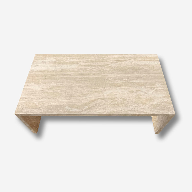 Waterfall Coffee Table Vein Cut Travertine 2