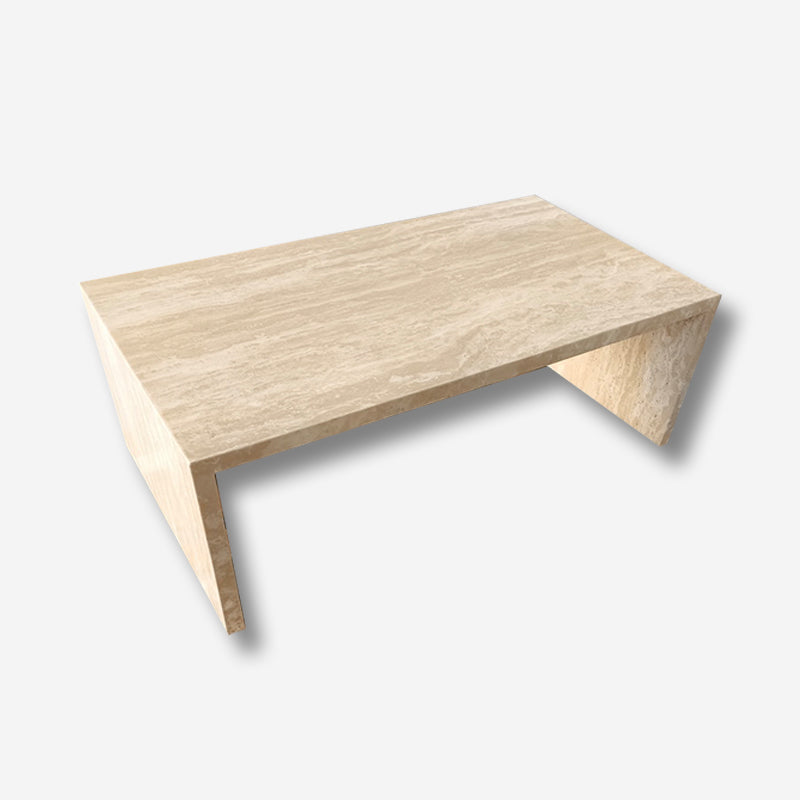 Waterfall Coffee Table Vein Cut Travertine 3