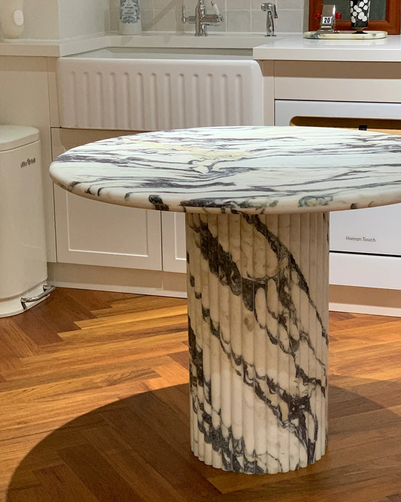 Natural Calacatta Viola Petal Base Dining Table 3