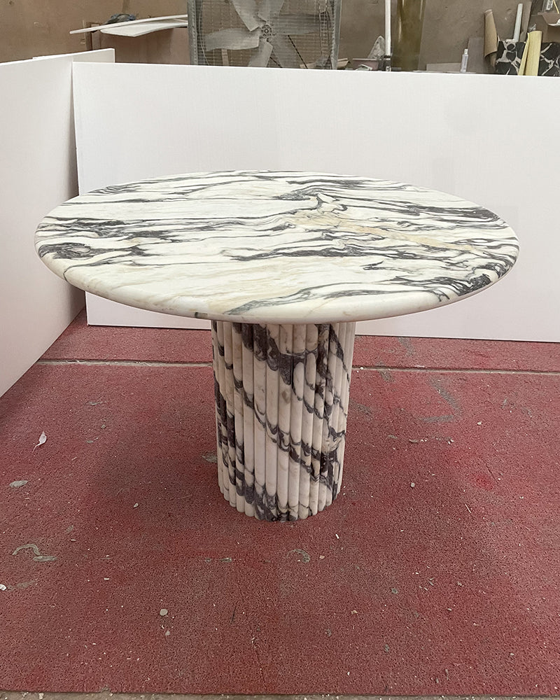Natural Calacatta Viola Petal Base Dining Table 6